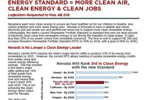 Western Resource Advocates Nevada RPS 2017