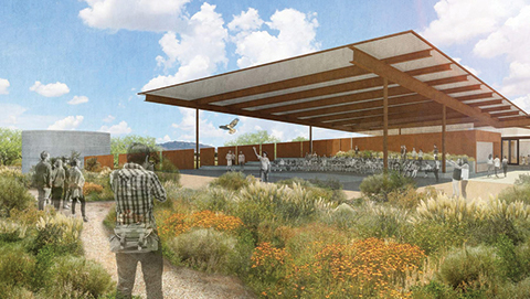 Valle de Oro: Collaborative rendering by Weddle Gilmore, Surroundings Studio, and Formative Architecture.