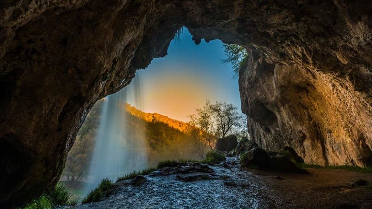 cave waterfall