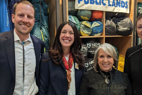 Governor Michelle Lujan Grisham and Cabinet Secretary Sarah Cottrell Propst with WRA Western Lands Senior Policy Manager Brittany Fallon and WRA Western Lands Senior Policy Analyst Jonathan Hayden