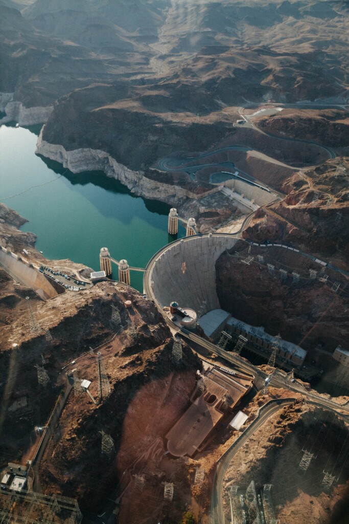 Aerial image of the Hoover Dam