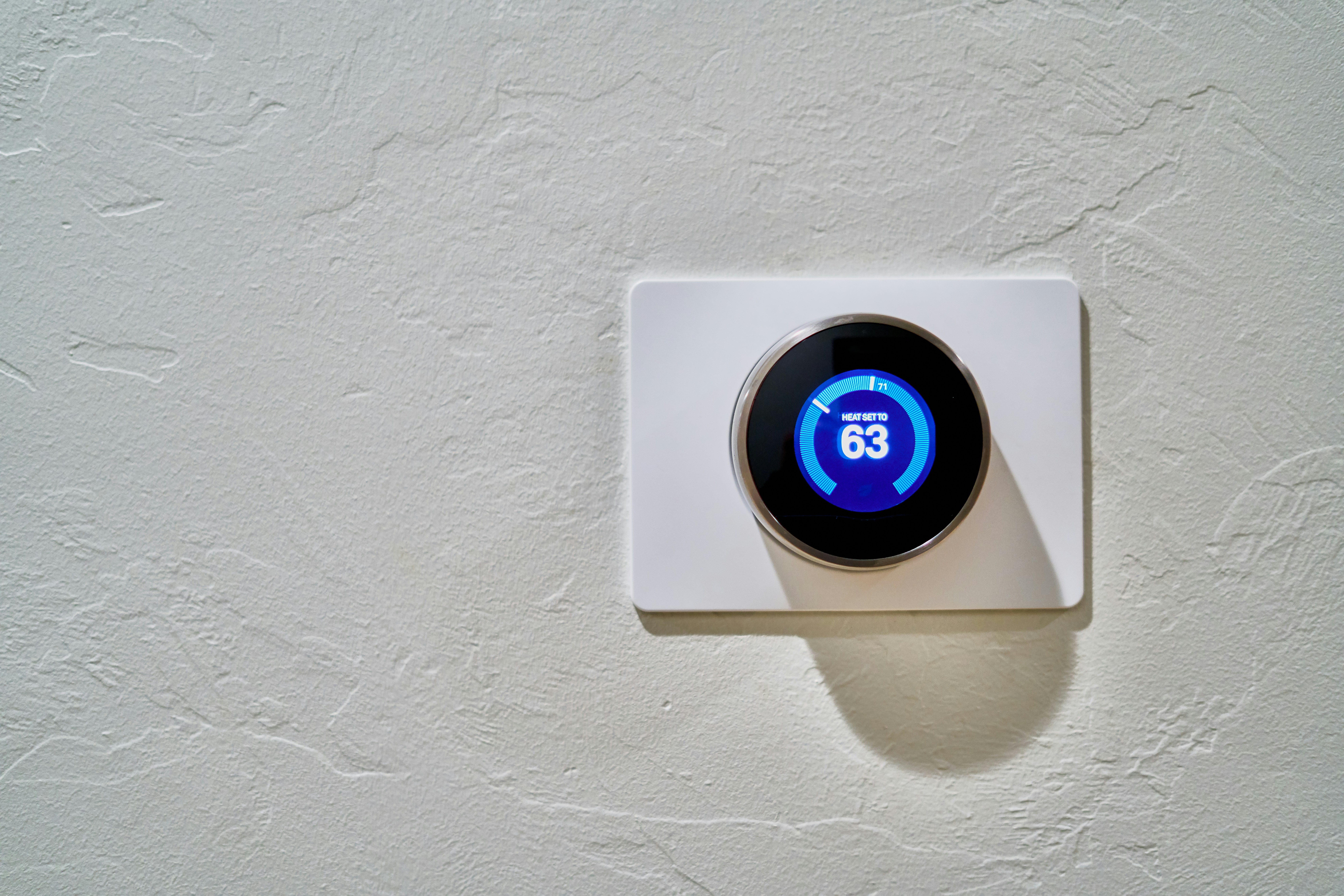 A thermostat on the wall.