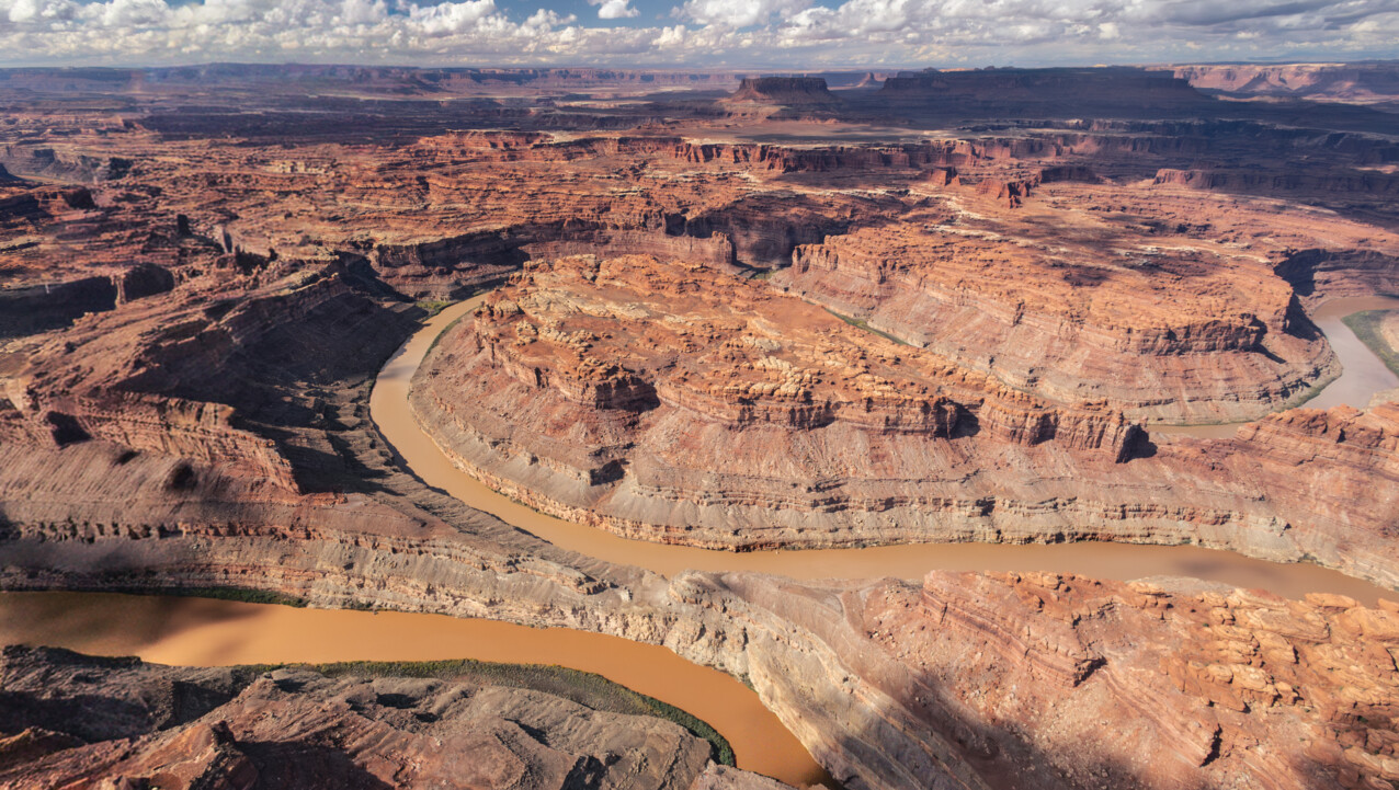 Aerial view of the Colorado River in Utah