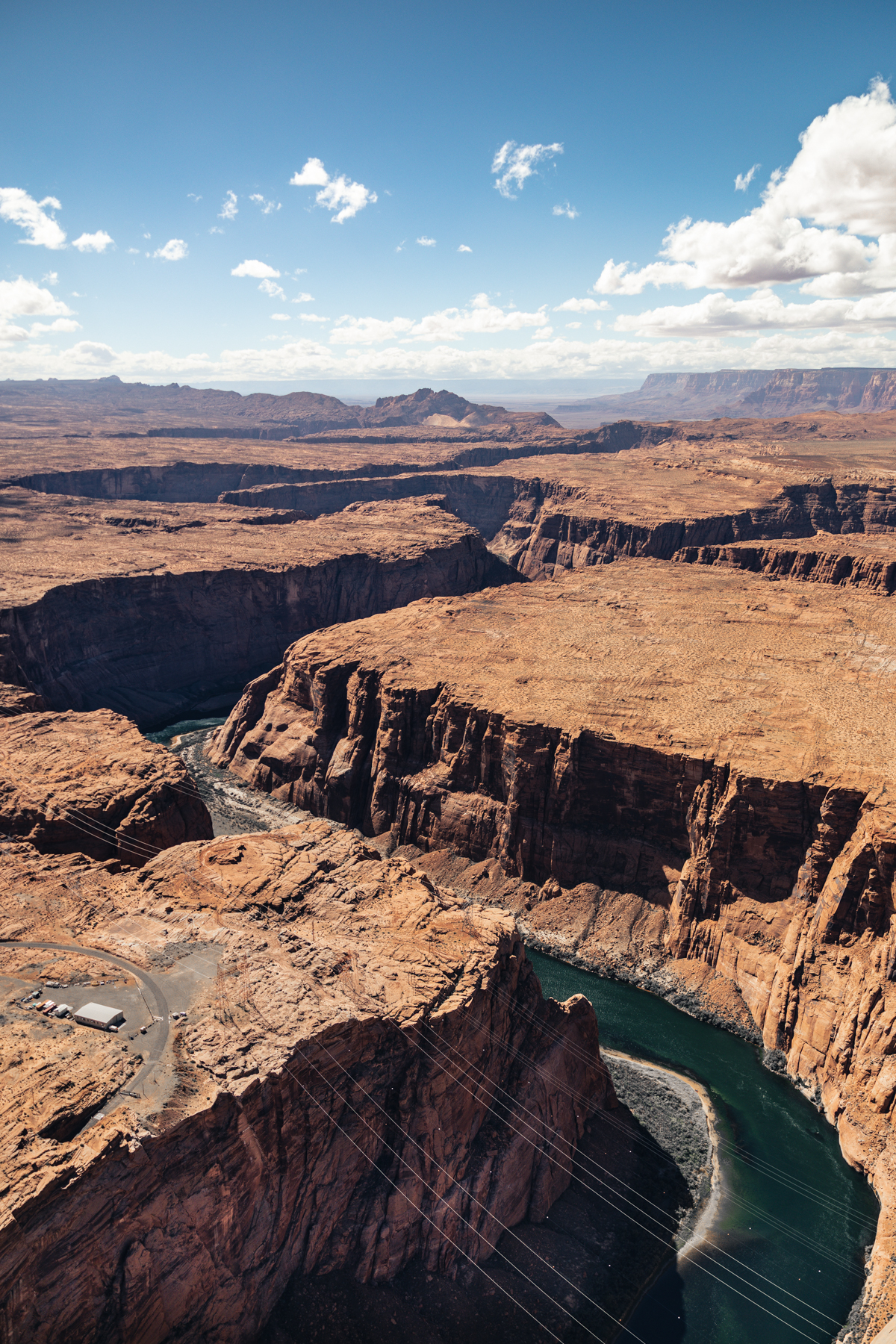 Aerial view of the Colorado River in Utah